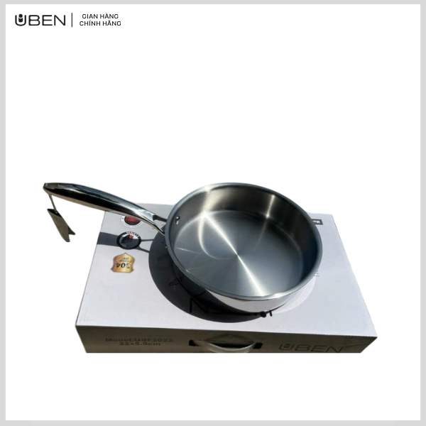 Chảo đúc inox 304 liền khối phi 22 UBF 2022 