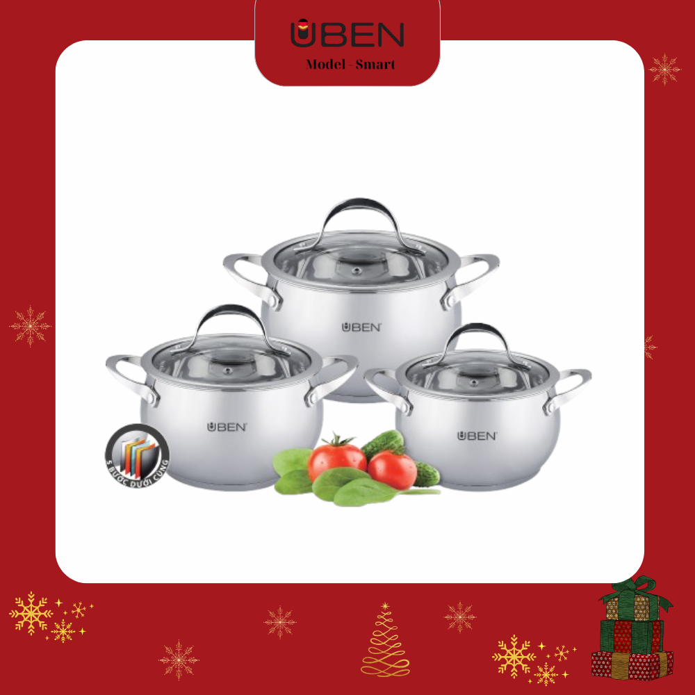 Bộ nồi 5 đáy inox 304 UBC 1005 