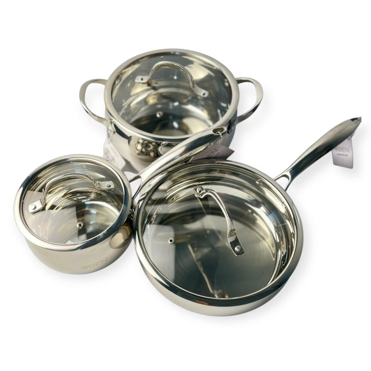 Bộ Nồi Chảo 5 đáy Inox 304 cao cấp UBC 1005F